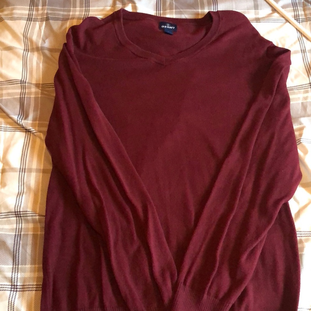 Size medium  maroon v neck sweater